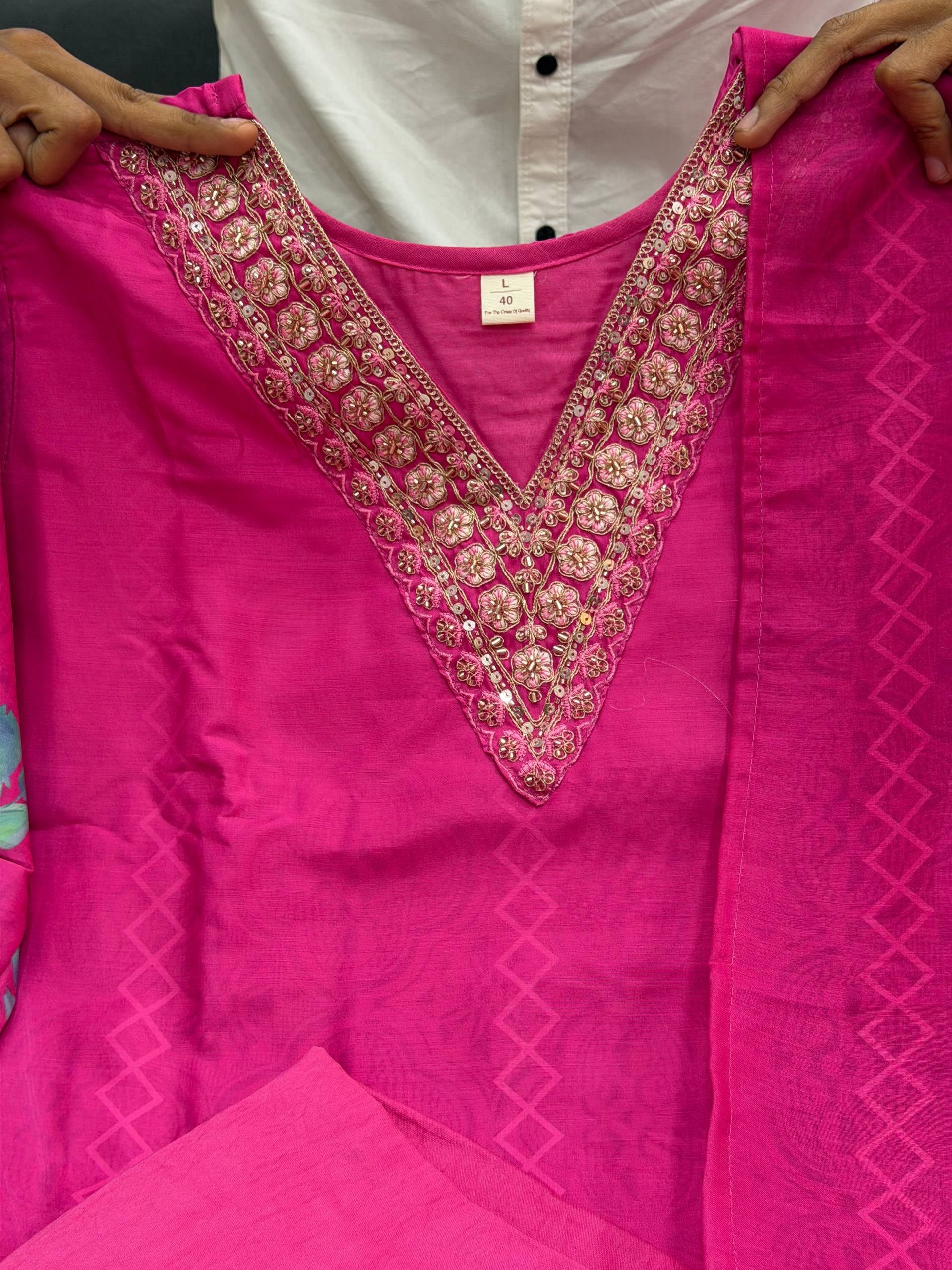 Premium Floral HAND WORKS  KitKat Silk Collection